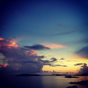 Sunset in the Virgin Islands