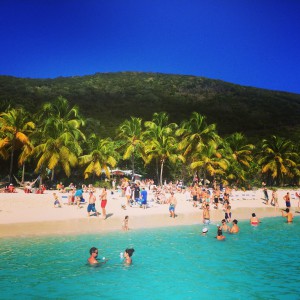 people on the beach in Virgin Islands